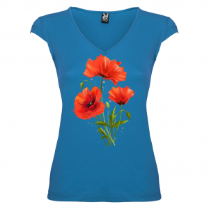 Дамска тениска - Макове