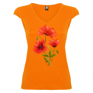 Дамска тениска - Макове