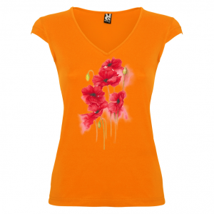 Дамска тениска - Макове