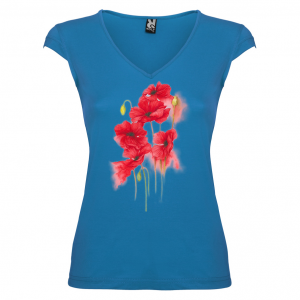 Дамска тениска - Макове