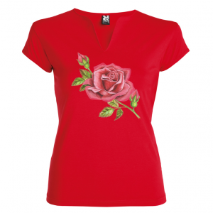 Цветни дамски висококачествени тениски  - Роза