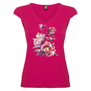 Дамска тениска -  Цветя 18