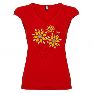 Дамска тениска -  Цветя 24