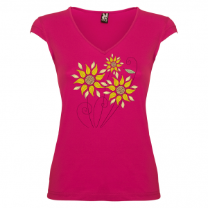 Дамска тениска -  Цветя 24