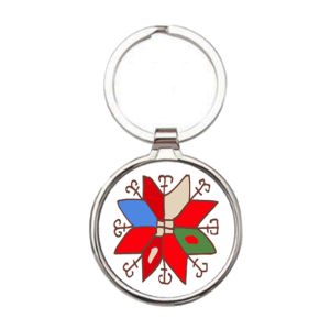 Луксозен метален ключодържател с народни мотиви.