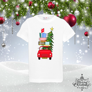 Детска тениска - Коледна кола