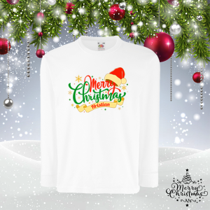 Детска коледна блуза с име - Merry Christmas