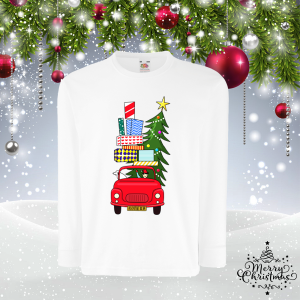 Детска коледна блуза- Коледна кола