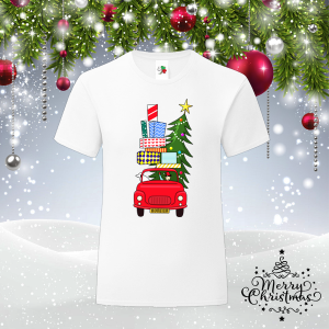 Мъжка коледна тениска - Коледна кола