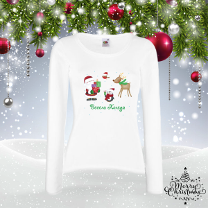 Дамска коледна блуза- Весела Коледа