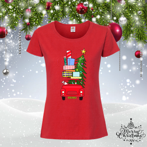 Коледна забавна тениска-  Коледна кола