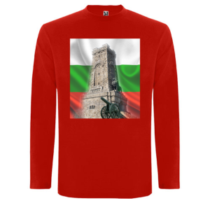 Червена  мъжка блуза - Шипка