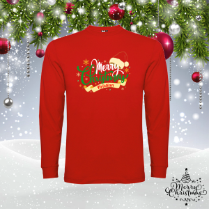 Мъжка коледна блуза- Merry Christmas с име по избор