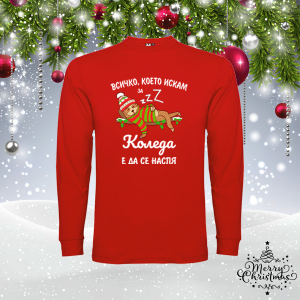 Мъжка коледна блуза- Всичко, което искам за Коледа