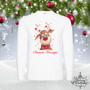 Мъжка коледна блуза - Еленче