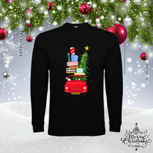 Мъжка коледна блуза- Коледна кола