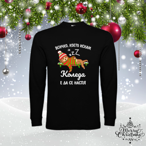 Мъжка коледна блуза- Всичко, което искам за Коледа