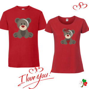 Комплект цветни тениски - Мечета