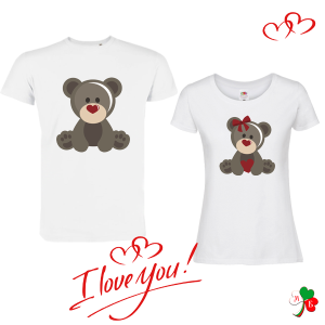 Комплект бели тениски - Мечета