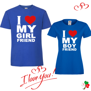 Комплект цветни тениски-  I LOVE