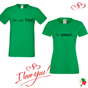 Комплект цветни  тениски- She said Yes