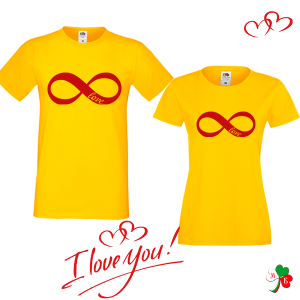 Комплект цветни тениски- Love