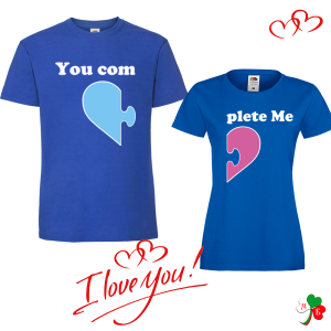 Комплект цветни тениски- You complete me