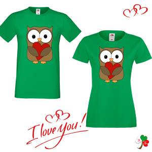 Комплект цветни тениски- Бухалчета