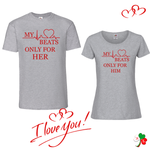 Комплект цветни тениски-  Love