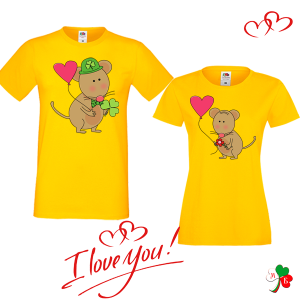 Комплект цветни тениски-  Мишлета