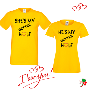 Комплект цветни тениски-  Better half