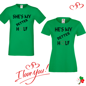 Комплект цветни тениски-  Better half