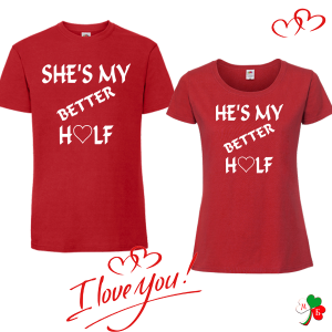 Комплект цветни тениски-  Better half