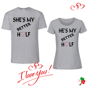 Комплект цветни тениски-  Better half