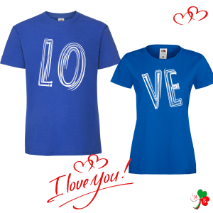 Комплект цветни тениски- LoVe