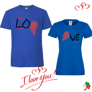 Комплект цветни тениски- LoVe