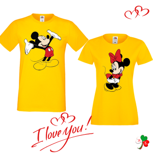 Комплект цветни тениски-  Mickey and Minne Mause