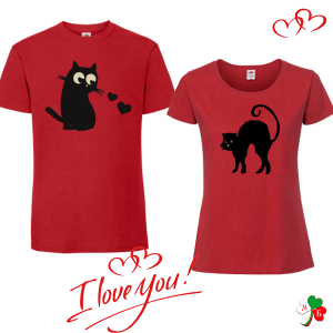 Комплект цветни тениски- Котки