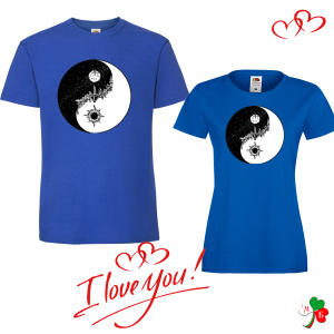 Комплект цветни тениски- Yin and yang