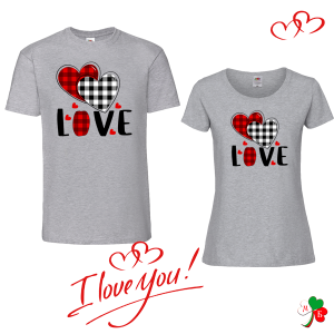 Комплект цветни тениски- Love