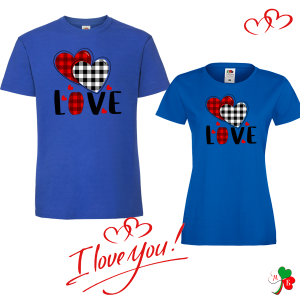 Комплект цветни тениски- Love