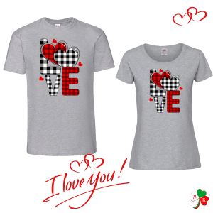 Комплект цветни тениски- LoVe