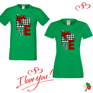 Комплект цветни тениски- LoVe