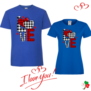 Комплект цветни тениски- LoVe