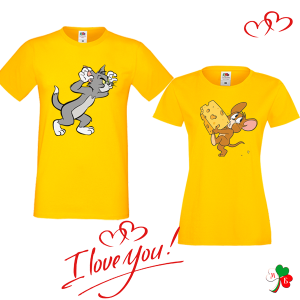 Комплект цветни тениски-  Том и Джери