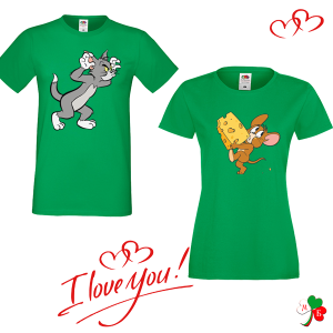 Комплект цветни тениски-  Том и Джери