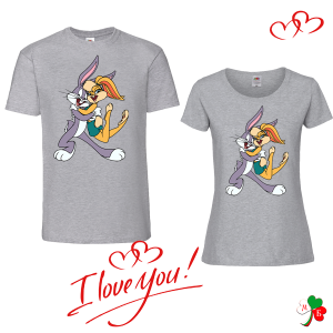 Комплект цветни тениски- Бъгс Бъни и Лола