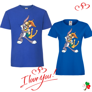 Комплект цветни тениски- Бъгс Бъни и Лола