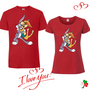 Комплект цветни тениски- Бъгс Бъни и Лола