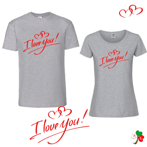 Комплект цветни тениски-  I Love You!